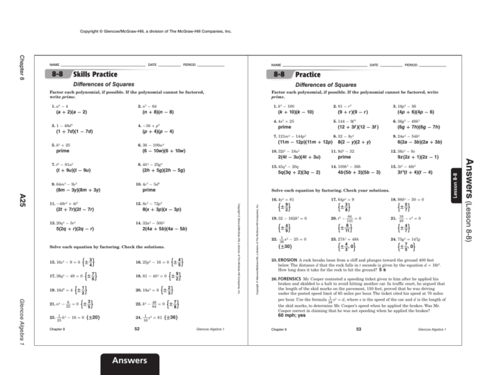 Glencoe algebra 1 chapter 3 answer key