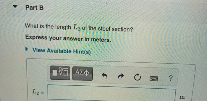 What is the length l2 of the steel section