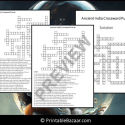 Ancient india crossword puzzle answer key