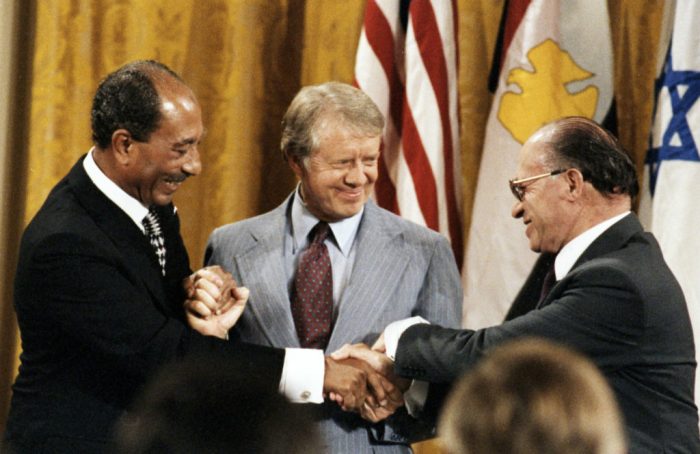 Sadat camp david accords carter jimmy anwar begin peace menachem egypt 1978 palestine regime britannica failed preventing must making history