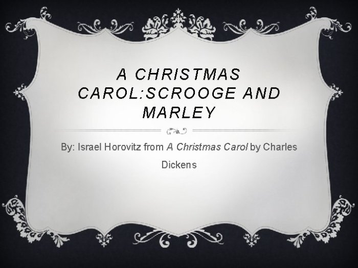 A christmas carol israel horovitz