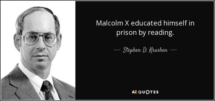 Literacy behind bars malcolm x