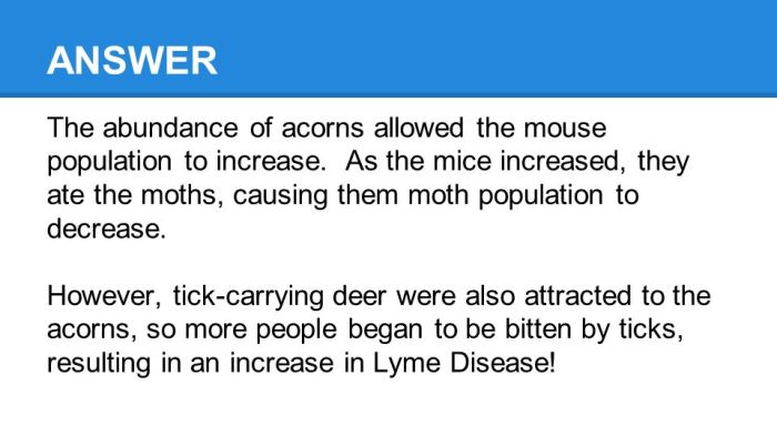 Ticks moths and acorns worksheet answers