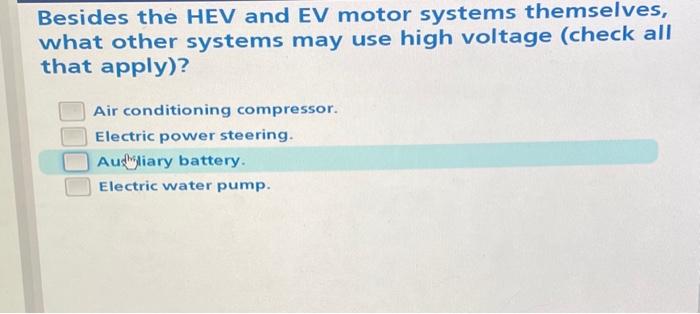 Besides the hev and ev motor systems themselves