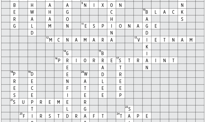 History buff's crossword plus american government and economics answer key